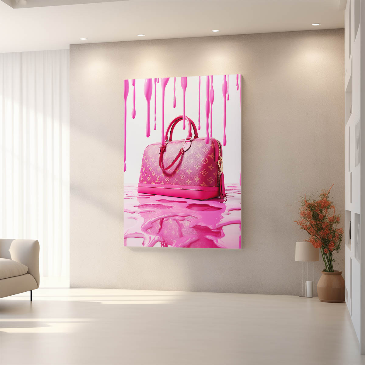 Pink Luxury Bag Canvas Art