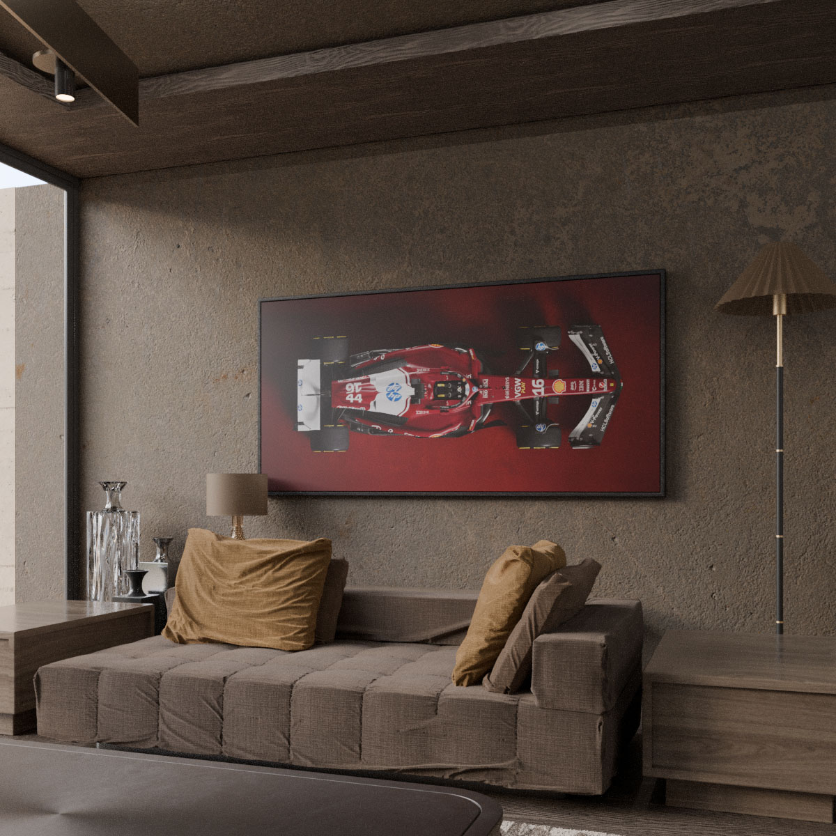 Red race car Canvas Art