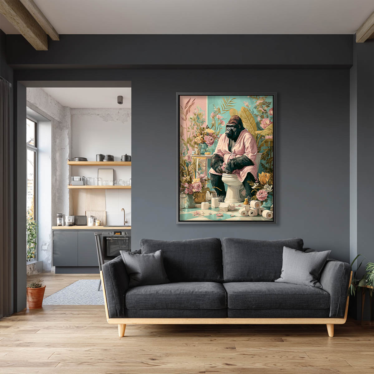 Bathrobanimal Canvas Art