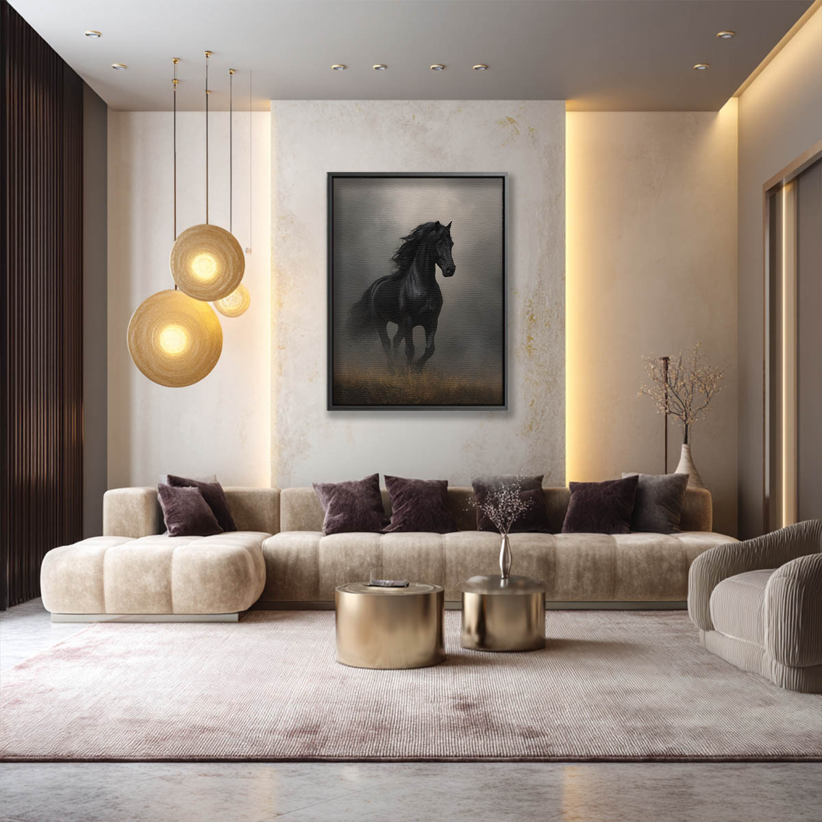 Black Stallion Canvas Art